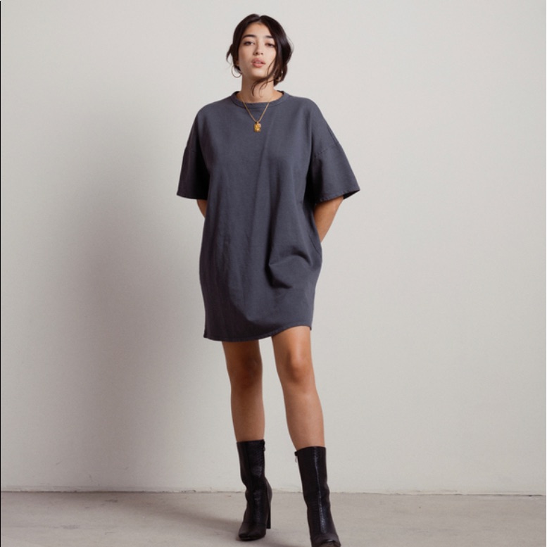 Masie French Terry Oversized T-Shirt Dress